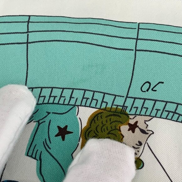 Hermès Blue Astrolabe Print Silk Sleeveless Knit Dress Size 40 Round Neck - Picture 5 of 8